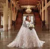 Plus Size Wedding Dresses Long Sleeves Bridal Gown V Neck Beads Appliqued Lace Beach Custom Made Sweep Train Boho Chic A Line Robes De Mariee