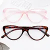 Zonnebrillen Vintage Cat Eye Triangle Frame Anti-blauw Lichtglazen klassieke vrouwen lezen brillen Retro transparante bril