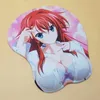 Mauspads Handgelenk ruhen Rias Anime Sexy Mädchen 3d Brüste Gaming Maus -Pads mit Silikongel Handgelenk Rest Y240423