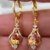 Charm Light Luxury Temperament Accessories Earrings Multi-color Drop-shaped Zircon Earrings for Girls Women Party Elegant Jewelry Y240423