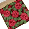 Decorative Flowers 20PCS Silk Rose Leaves Christmas Decorations For Home Diy Gifts Candy Box Wedding Wreaths Artificial Plants