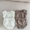 Gewaden Milancel 2022 Baby Pyjama Set zomer dunne sectie baby's thuiskleding katoen jongens meisjes gesplitst vest -pak