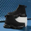 Casual Shoes Kids Sock Knitted Fashion High Top Sneakers For Boys Girls Sport Children Tennis