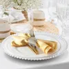 Figurines décoratives Plaques de chargeur en plastique 13 pouces 6pcs Assiette de bord transparent pour le dîner de décoration de fête de mariage