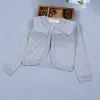 Sweters Baby Girls Sweter Sweter Biały długi rękaw 100% bawełniany płaszcz dla dzieci na 1 2 lata 2022 Ubrania dla niemowląt RKC175024