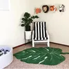 Mattor Nordic Green Leaf Rug Cotton Kids Rum Golvmatta mjuk baby flicka pojke lekplats barn sovrum lekmat våren hem barnkammare dekor