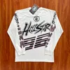 Mens Plus Size Hoodies Sweatshirts European och American Trend Hellstar Studios Brain Racer Letter Lång ärm T-shirt Men Round Neck Dhger