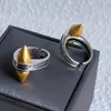 Cluster Rings Vintage Do Old Rivet Cone Open Ring Designer Color Matching Electroplated Woman