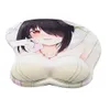 Poussions de souris poignets Rests Bride Tokisak Kurumi Anime 3D Oppai Mouse Pad Rest Y240423