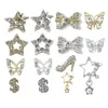 100st 3D Nail Rhinestones Butterfly Nail Charms Crystal Zircon Nail Art Decorations Diamond Luxury Nail Art Parts Accessories 240412