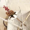 Decorative Flowers Single Branch Simulated Cotton Bouquet Balcony Decorations Outdoor Christmas Supplies Pographic Props Fake Plants Decor