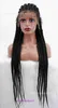 Braided lace wig with 9 strands and 11 braids