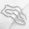 Colliers Daifuni 100% S925 Collier de chaîne de liaison en argent massif sterling pour femmes 2/3 mm Hiphop Rock Style Fashion Fonction Bijoux de fête