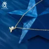 Orsa Jewels Elegant 925 Sterling Silver Fish Tail Natural Pearl Pendant Collier pour femmes Sirène Tail