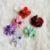 Fleurs décoratives 30pcs Ribbon en satin mélangé Bows Perle Rose Appliques artificielles Tissu Tissu Coussi