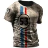 T-shirts vintage pour hommes 3d imprimé américain motif top top à manches courtes surdimensionnées hip hop o cou coton t-shirts masculins vêtements 240412