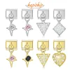 Brins HAPISHIP 2024 Fashion Heart Star Star Round Square Triangle Italian Charms liens Fit 9 mm Bracelet en acier inoxydable Bijoux de fabrication DJ880