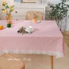 Instagram Style White Cotton Linen Tablecloth Tea Table Nordic Light Luxury High-end Rectangular Tabletop Round Cloth Cover