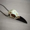 Necklaces Raven Skull Necklace Halloween Jewelry Gothic Necklace, Raven Jewellery Gift Idea Spooky Scary Plague Doctor Witch