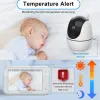 Monitors LS Vision Baby Monitor 4.3 Inc Vision Vision Night Vision Telecamera di sicurezza H 2000Mah Babysitt Lullabies Impostazione vox