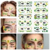 Tatueringar St Patrick's Day Shamrock Leaf Skin Tattoo Sticker Temporary Waterproof Irish St Patricks Day Party False Tattoo Clover Coin