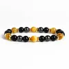 Brins Natural Tiger Eye Obsidian Hematite Beads Bracelets Men For Magnetic Health Protection Femmes Soul Jewelry Cadeaux Pulsera Hombre