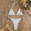 2024 New Sexy Lace Up Swimsuit Women's Durable Hot Stamped Bikini