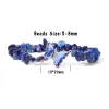 Bangle Natural Stone Lapis Lazuli Beads Bracelets Irregular Handmade Blue Beads Pendant Elastic Bracelets For Men Women Energy Jewelry