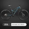 Bikes 27.5 inch Soft Tail Mountain Bike Double Damping 30/33 Speed Mountain Bicycle Downhill DH Bicycle Hydraulic Disc Brake Y240423