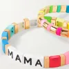 Strängar kkbead mamma armband emaljplattor armband uppsättning för kvinnors mors dag gåvor smycken boho sommarpärlor pulseras