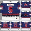 Kob Weng Custom Vintage Nordiques 1973-74 Wha Hockey Jersey #5 Rejean Houle #30 Richard Brodeur #21 Bernier Aangepast elke naam uw nummer