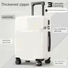 Suitcases Stylish 20" PC Boarding Luggage With Front Accessory Compartment And Password Lock