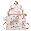 Backpack High College Fashion Print Animal Women Bookbag Waterproof Cute Nylon Girl Mochila Teenagers Laptop Harajuku School Bag