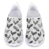 Casual Shoes INSTANTARTS Cute Rooster Cartoon Print Summer Lightweight Comfortable Breathable Flats Ladies Personality Sneakers Zapato Mujer