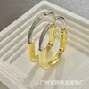 デザイナーブランドTiffayss New LockEarrings and Yang Chaoyues同じプレミアム18KローズゴールドダイヤモンドバックルラグジュアリーヘッドZSE5