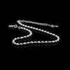 Strands Nowy klasyczny prosty małe okrągłe koraliki kulkowe łańcuch stóp dla 925 srebrnych damskich damskich bransoletki bransoletka dla kobiet biżuteria