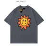 Drawdrew T 셔츠 남자 디자이너 티셔츠 스마일 선 놀이 카드 티 드로드 Lrew 티셔츠 그래픽 인쇄 드류 셔츠 여름 트렌드 짧은 슬리브 캐주얼 셔츠 톱 683