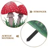 Garden Decorations Acrylic Mushroom Sign Flower Lawn Cuttings Emblems Outdoor Ground Ornaments