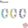 Серьги Bamoer 1peece Monoearring Match и Mix Series Hoops Huggies 925 Стерлинговое серебро гипоаллергенная пирсинг -ювелирные изделия Wild SCE1052