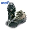 Accessories Copozz Outdoor Climbing Antislip Crampons Winter Walk 19 Teeth Ice Fishing Snowshoes Hiking Skiing Steel Slip Shoe Covers