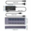 Hubs USB 3.0 HUB SNETKET PRZEŁĄCZ 10 Port koncentrator Multitap Multiports Docking Station ładowarka wielokrotne zasilacz Multicontacto