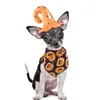 Chiens de vêtements pour chiens Halloween Costume Set Pet Party Hat Collar Scarf Holiday Suit