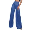 Women's Pants Ladies Temperament High Waist Wide Leg Fashion Sequins Straight Party Casual Versatile Loose Draped