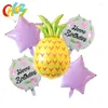 Party Decoration 5st/Lot Fruit Pineapple Series Set Aluminium Balloons Holiday Happy Birthday Balloon Kids Toys Baby Shower