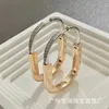 Designer Tiffayss en boucles d'oreilles de serrure polyvalente et Yang Chaoyues même boucle en diamant en or rose premium 18k avec tête de luxe légère 5mz4