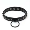 Colares Mulheres punk gótico preto preto pu PU Colar de gargantilha 2021 Coração oco Hold Spike Rivet Ncond Jewelry Collar Colar Cosplay Harajuku