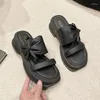 Casual schoenen bowknot lederen slippers voor meisjes non slip lichtgewicht zachte open teen indoor buiten lente en zomer