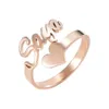 DIY Private English Letter Name Symbol True Gold Stainless Steel Personalized Ring Simplicity _ Bingge (bingge Jewelry)