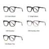 Lenti di lettura Square Designer Designer Reading Women Clear Leopard Anti Blue Light Glasses Eyepia Prescription Eyewear Diopter +