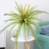 Fiori decorativi 50/65 cm Grande pianta di felce tropicale artificiale Fallo finta Palm albero di plastica di plastica per la giungla da festa hawaiano